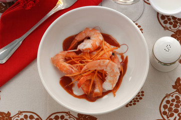 Camarones y la zanahoria