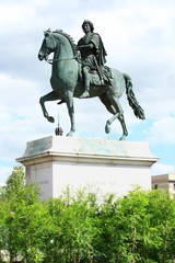 Fototapeta na wymiar Ludwik IV na koniu, Bellecour, Lyon - Francja
