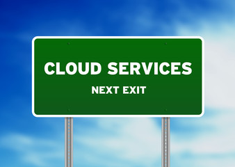 Cloud Services Road Sign
