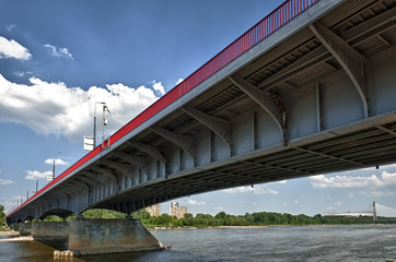 Fototapeta na wymiar Poniatowski bridge in Warsaw, Poland