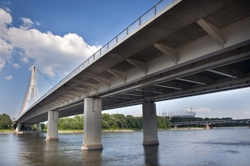 Modern bridge in Warsaw