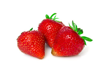 Appetizing strawberry isolated on white background