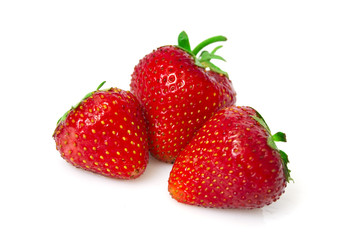 Appetizing strawberry isolated on white background