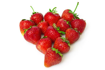 Appetizing strawberry isolated on white background