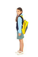 Full length of student girl