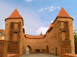 Barbakan in Warsaw, Poland