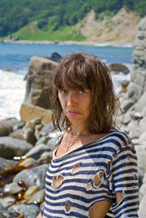 Girl in striped west 2