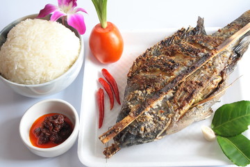 The salt baked fish.