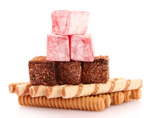 wafer rolls with chocolate