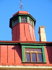 Red decorative turret