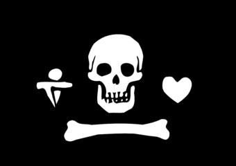 Pavillon noir pirate Stede Bonnet