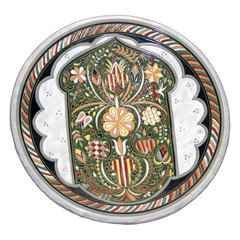plate with the ornament of the Crimean Tatars on a white backgro