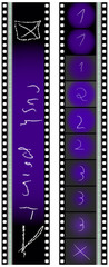 35 mm movie filmstrip with markings, vector