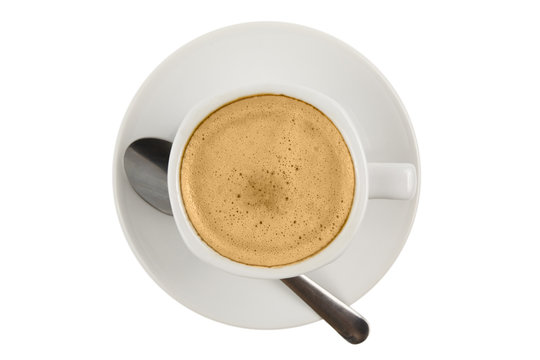 Taza de caf&eacute; aislada superior