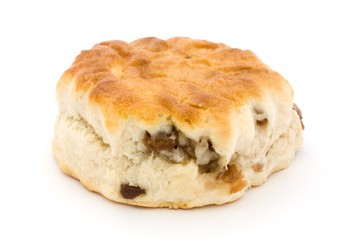Fruit scone over white