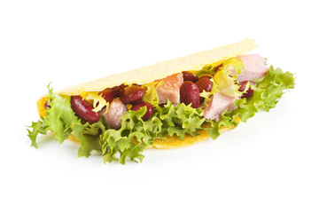 Taco isolated.