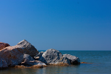 Stones in sea
