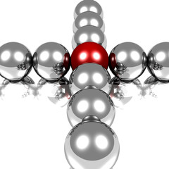 sfere, leader, acciaio , percorso