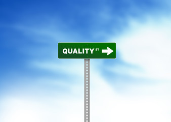 Fototapeta premium Quality road sign