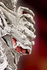 dragon pole isolated