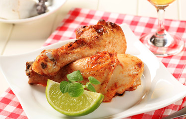 Roast chicken drumsticks