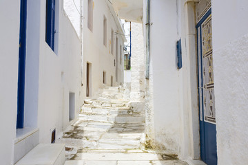 grèce,cyclades,naxos : village d'apiranthos - obrazy, fototapety, plakaty