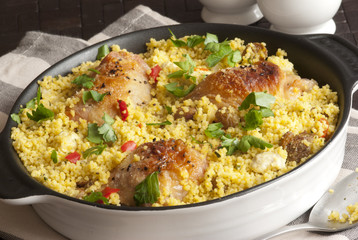 Chicken and couscous one-pot
