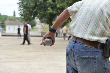 Obraz premium Playing jeu de boules