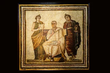 Fotobehang virigl mosaic, bardo museum, tunis, tunisia © Peter Robinson