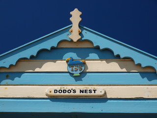 beach hut with sign on it DODO'S NEST © shaun1960