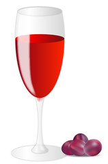 wine glass with grape