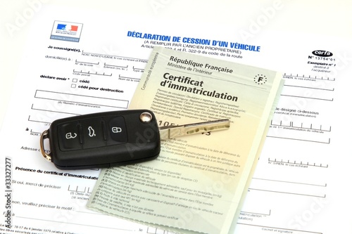 "Certificat immatriculation" photo libre de droits sur la banque d