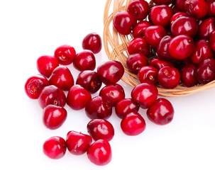 cherries isolated on white background