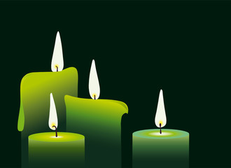 Grüne Kerzen