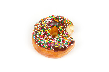 Donut with Sprinkles with Bite Missing