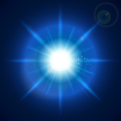 Abstract 3d technology lines with light vector background