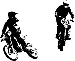 two motocross riders