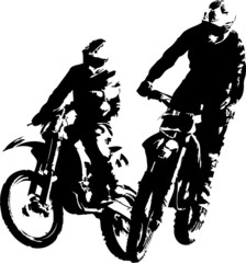two motocross riders - 33334684