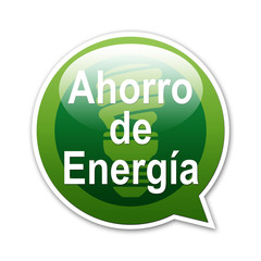 Pegatina globo Ahorro de Energia