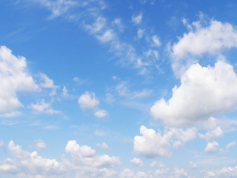 blue sky and white clouds 1