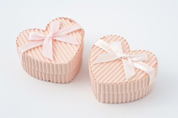 ハート型のギフトボックスのアップ