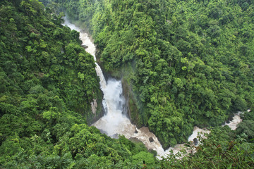 Waterfall and blue stream in the forest Thailand