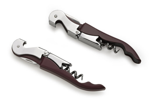 corkscrew isolated on a white background. Studio photo