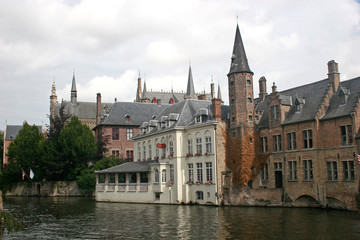 Fototapeta premium kanał w Brugii