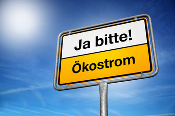 Obraz premium Ökostrom Ja Bitte!