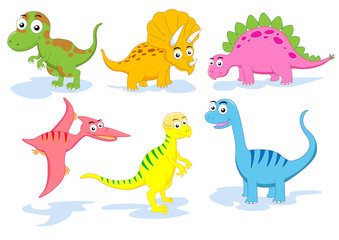 Obraz na płótnie Canvas wektor zestaw dinozaur