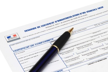 Demande d'immatriculation v&eacute;hicule