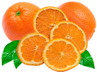 orange isolated on white background