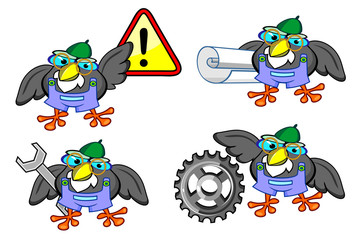 Four birds – workers