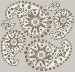 Seamless background from a paisley ornament